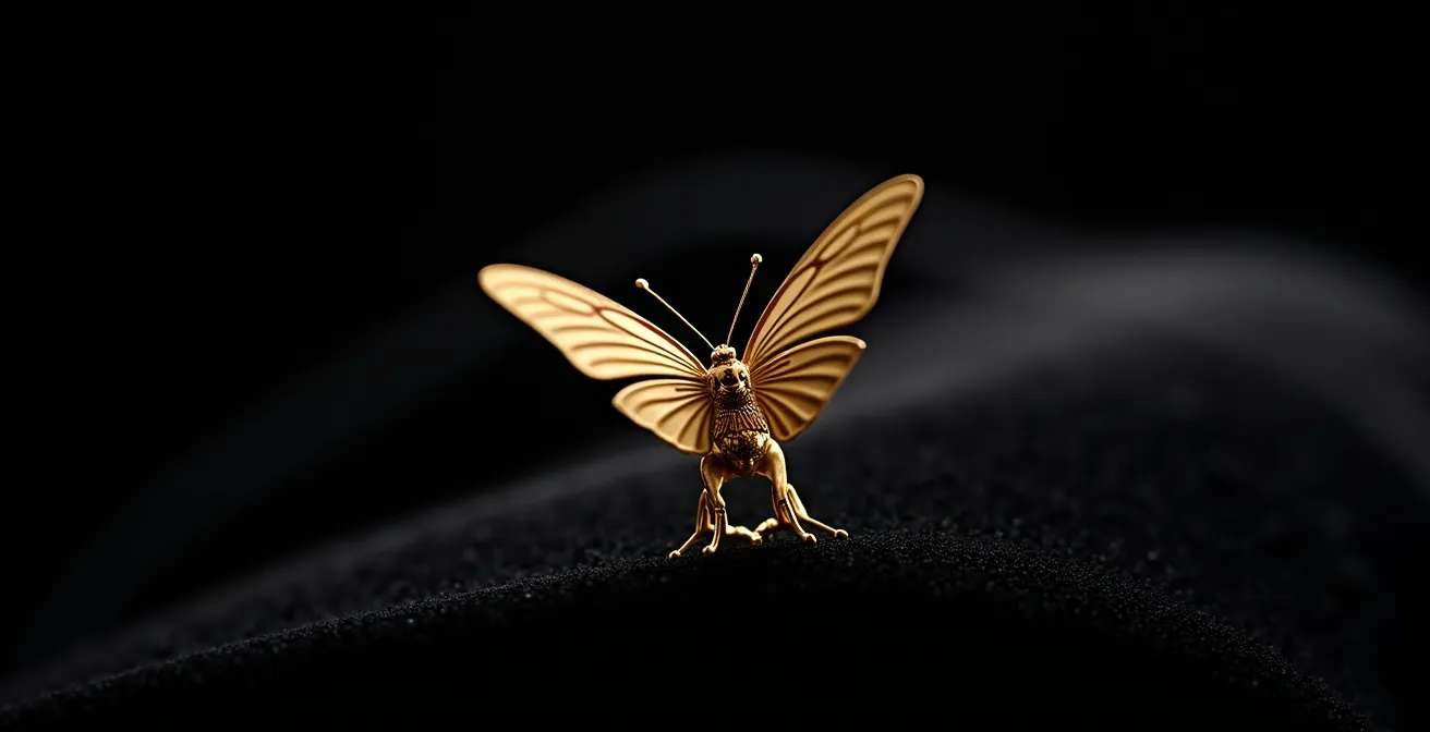 Détail technique d'une charnière de lunettes de luxe montrant la précision de l'assemblage