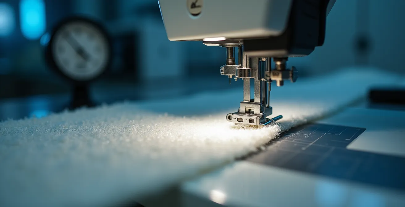 Test de résistance d'un tissu technique en laboratoire