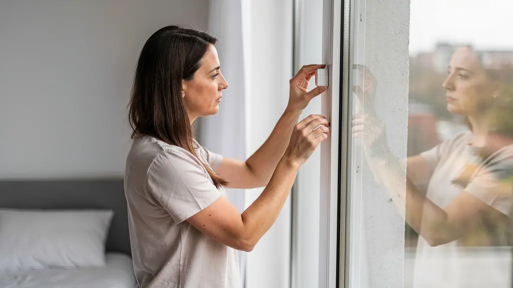 Installation d'un capteur d'ouverture magnétique sur encadrement de fenêtre